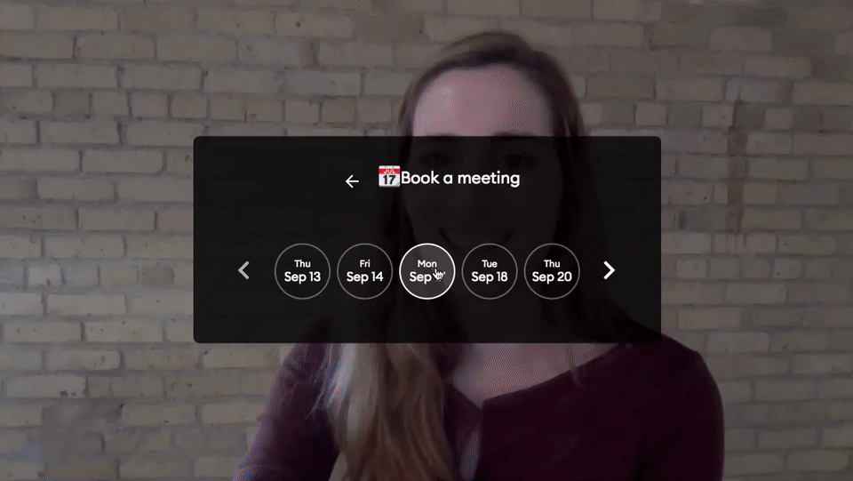 Schedule Meetings within Videos